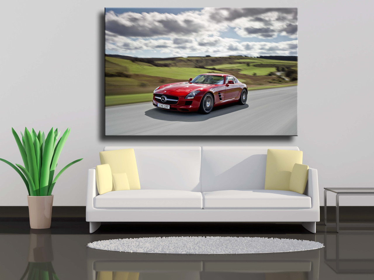 

Картины на холсте Mercedes- Benz SLS 90х60