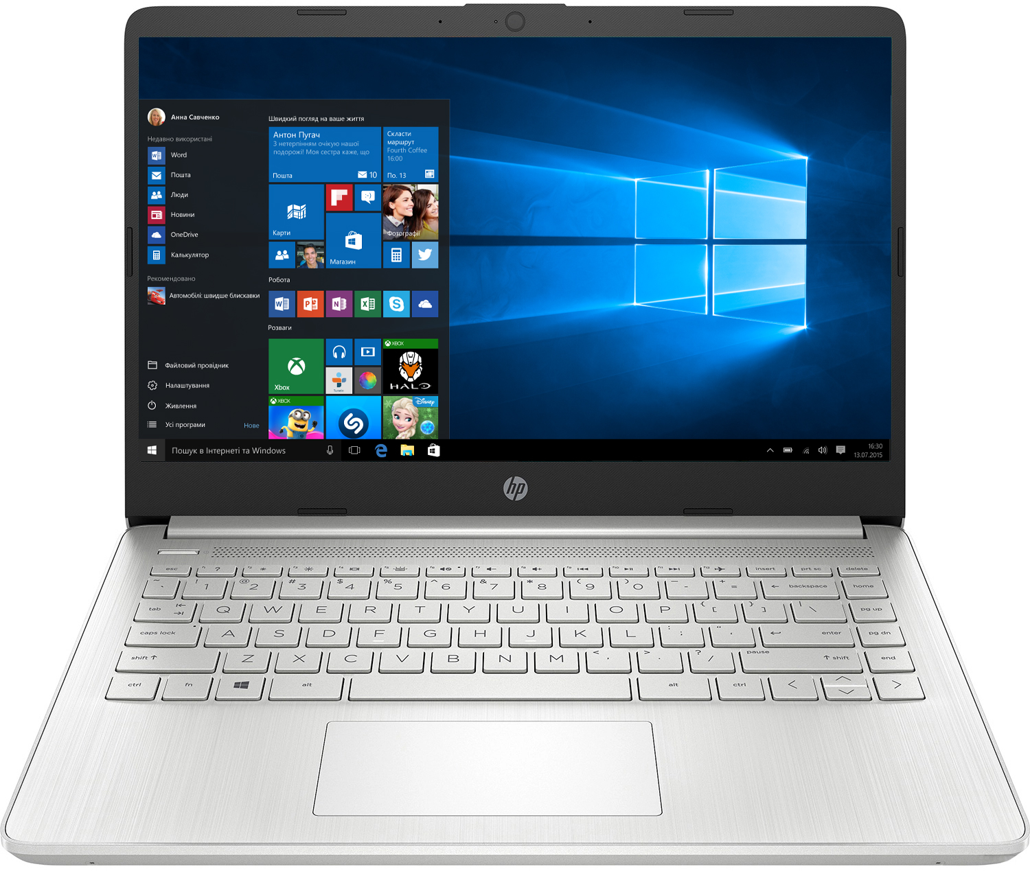 

Ноутбук HP 14s-fq0002ur (1B2R2EA) Silver