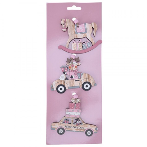 

Новогодний декор Подвески 4.0 новогодние XmassPink Present декор новогодние подвески XmassPink 3 шт.