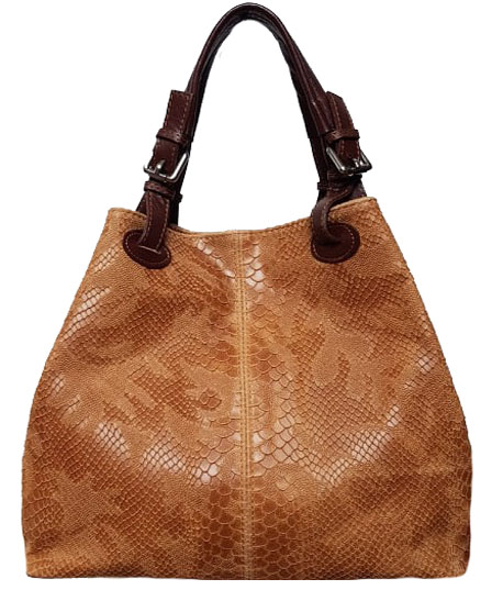 

Женская кожаная сумка Italian bags DB6929 light brown