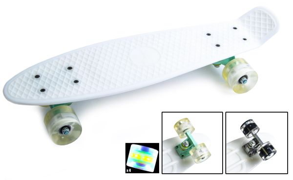 

Zippy Board penny 22" - Белый 54 см Светятся колеса пенни борд (zlm221)