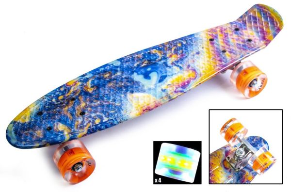 

Пенни Борд Penny Board Принт 22" LED колеса - Кислота 54 см (zpl1231)