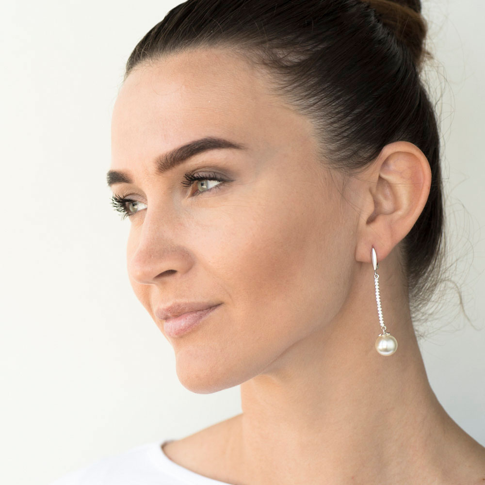 

Серебряные серьги ОНИКС с жемчугом и фианитом (вес 5.4 г) модели пр-121044-5,4