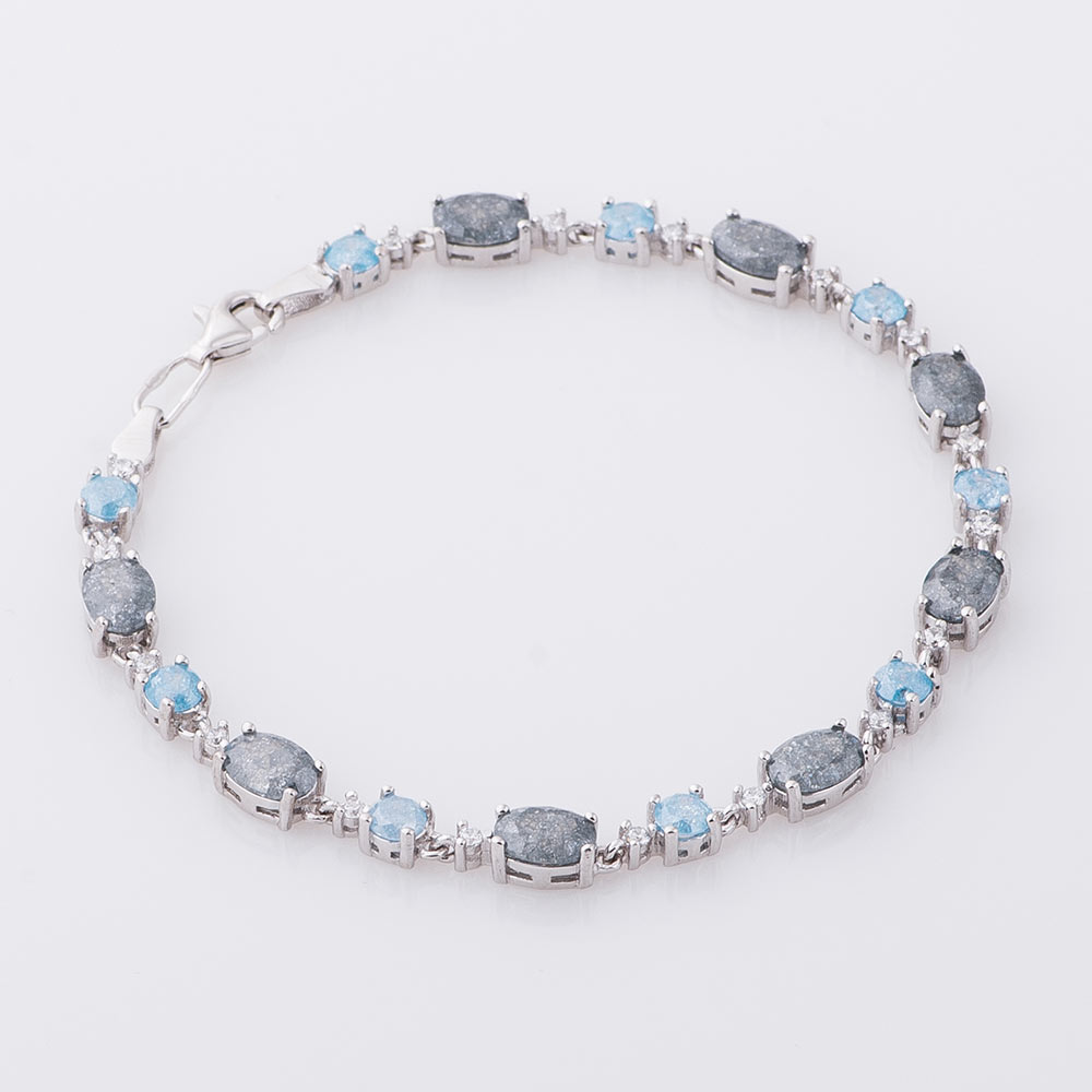 

Серебряный браслет ОНИКС с фианитами (вес 10.1 г) модели пр-141135-10,1-19