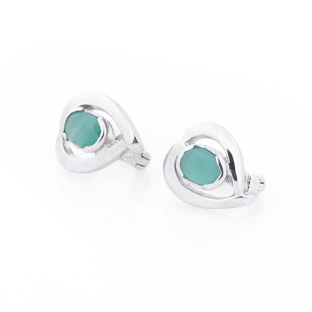 

Серебряные серьги ОНИКС с изумрудом (вес 6.3 г) модели пр-121583-6,3