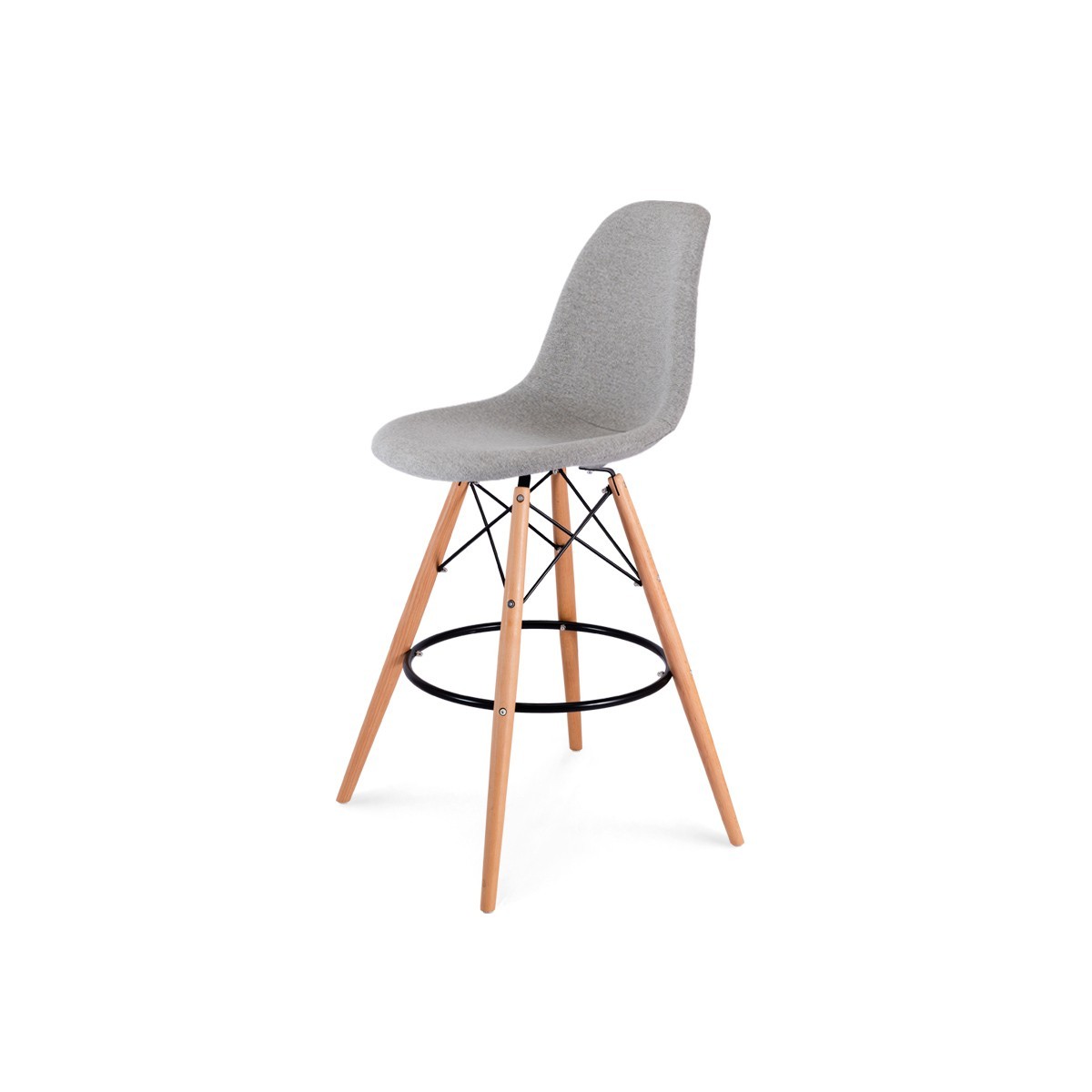 

Стул CoolArt Eames Bar Chair (сидение ткань, ножки деревянные) серый