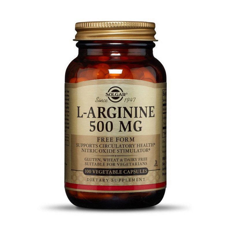

Аминокислота Л-Аргинин Solgar L-Arginine 500 mg (100 veg caps)