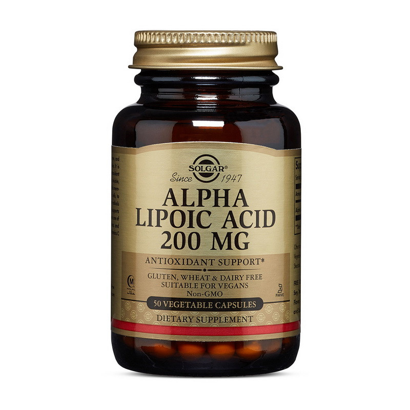 

Альфа-липоевая кислота Solgar Alpha Lipoic Acid 200 mg (50 caps)