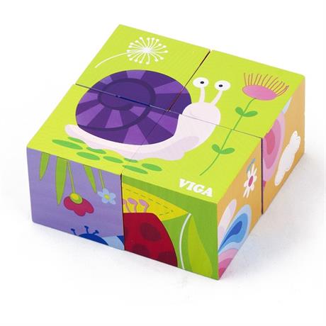 

Пазл-кубики Viga Toys "Насекомые"
