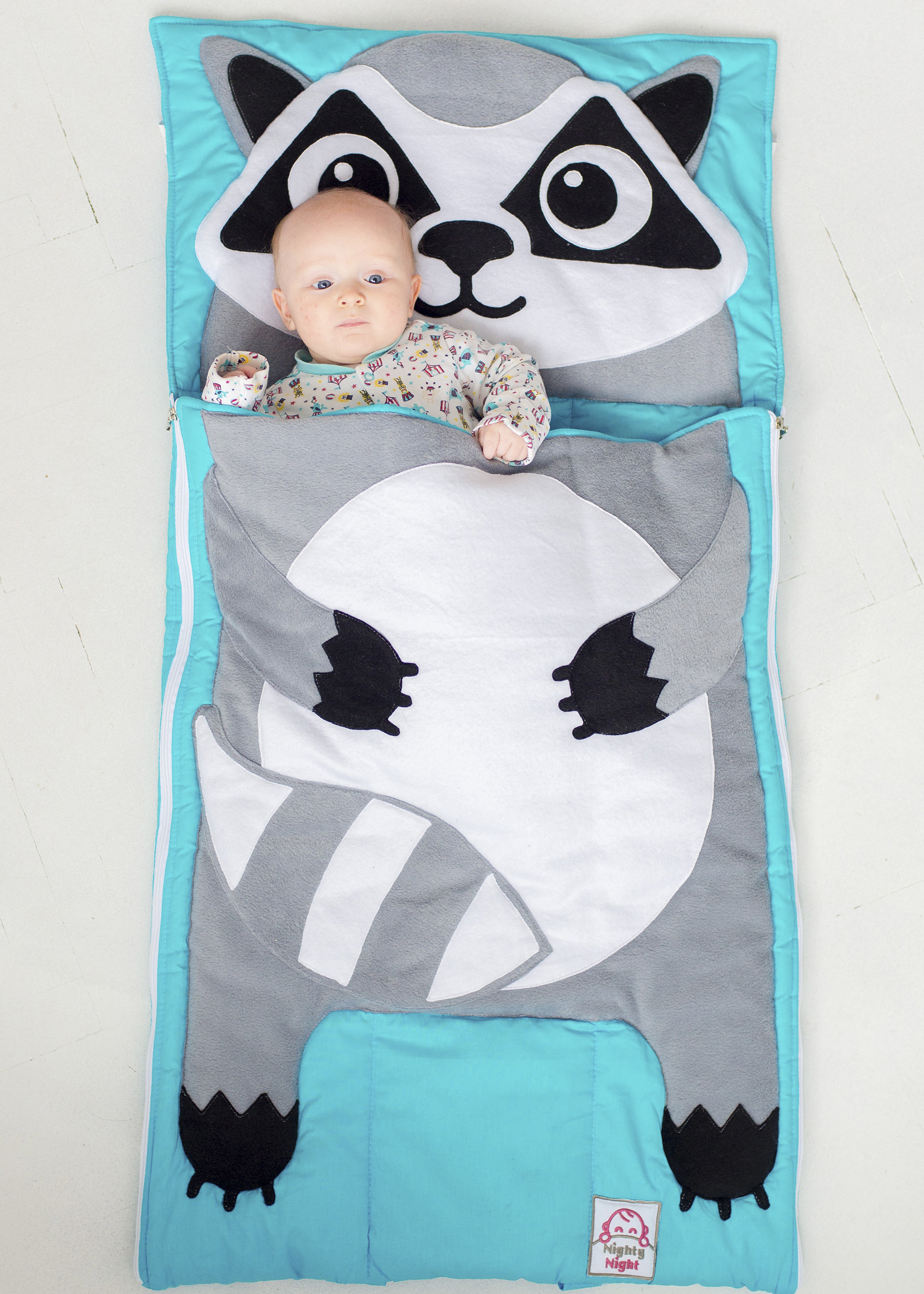 

Спальний мішок дитячий сліпик Nighty Night Єнотик L 170х70 см