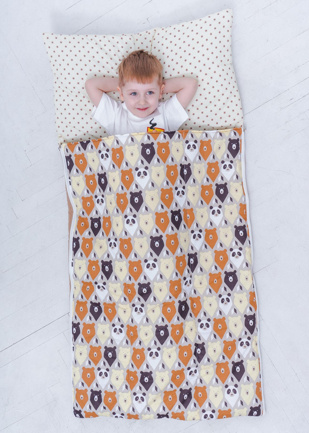 

Спальний мішок дитячий, сліпик Nighty Night Ведмедики-трикутники М 140х70 см