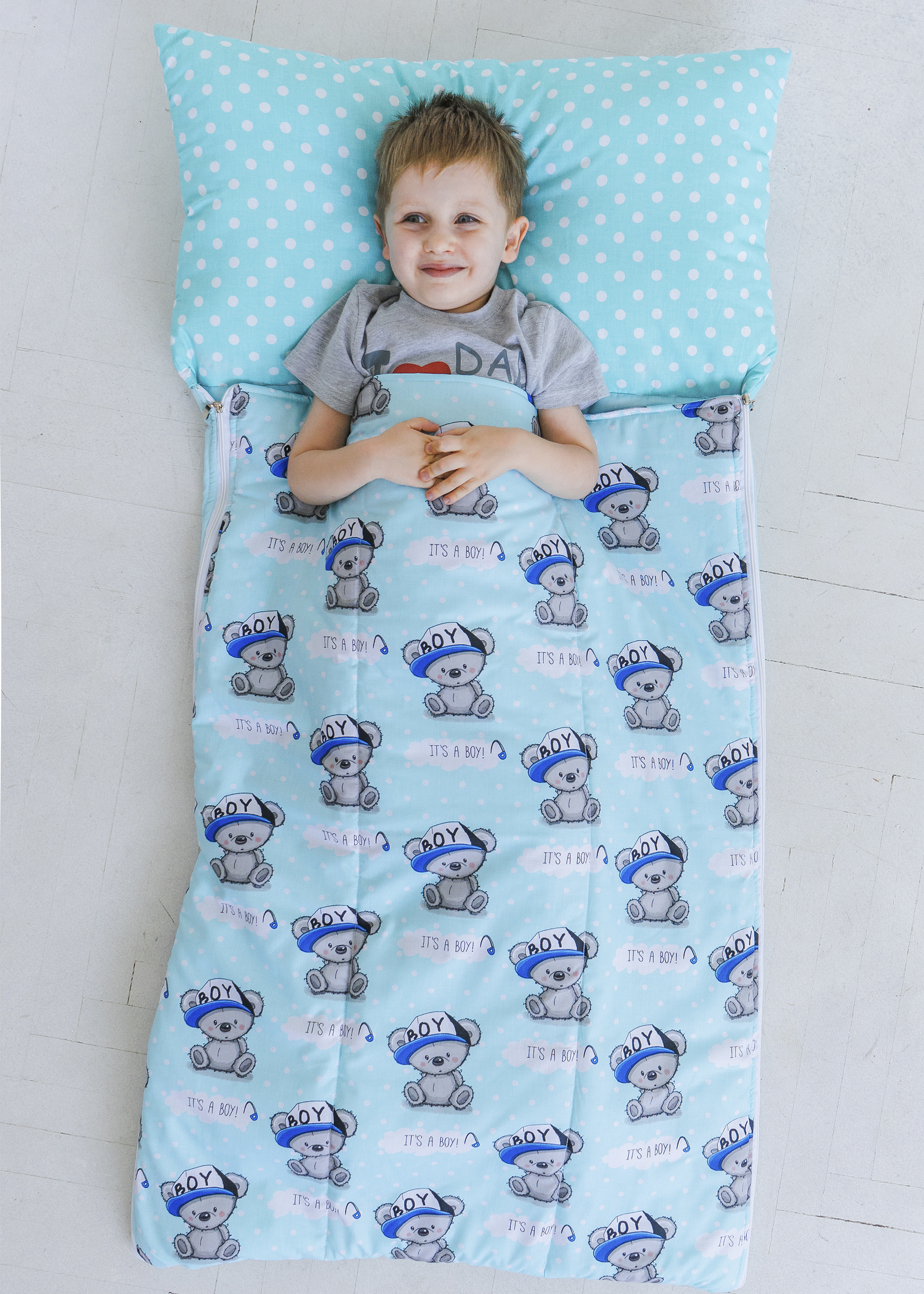 

Спальный мешок детский, слипик Nighty Night Мишки boy S 120х60 см