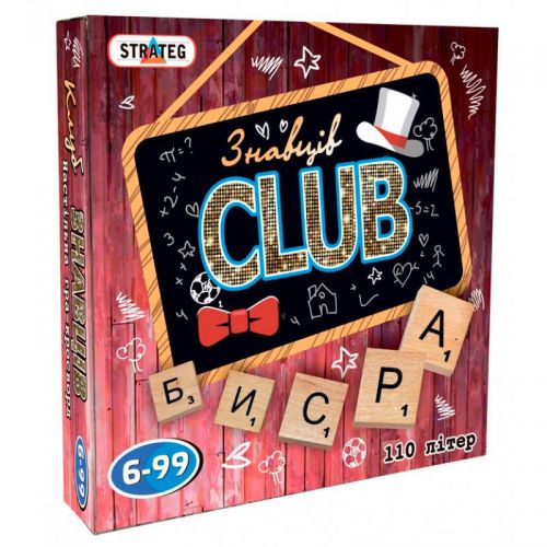 

Настольная игра Strateg "Знатоков CLUB" (украинский) 702 2658117