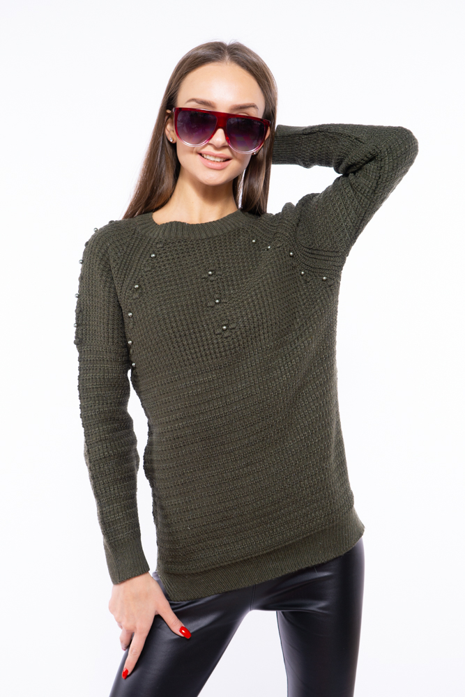 

Свитер женский реглан Time of Style 162P040 L-XL Темно-зеленый