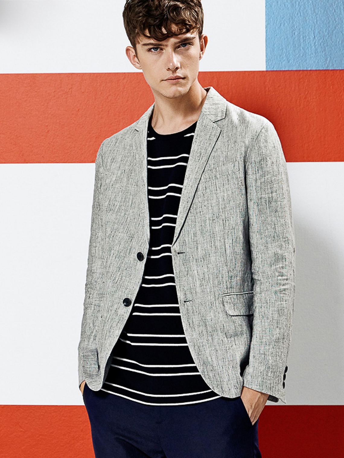 

Пиджак из льна Jack & Jones 217108513 L Серый
