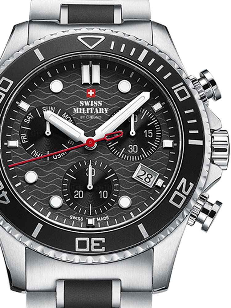 

Часы Swiss Military SM34051.01 Chronograph 46mm 10ATM
