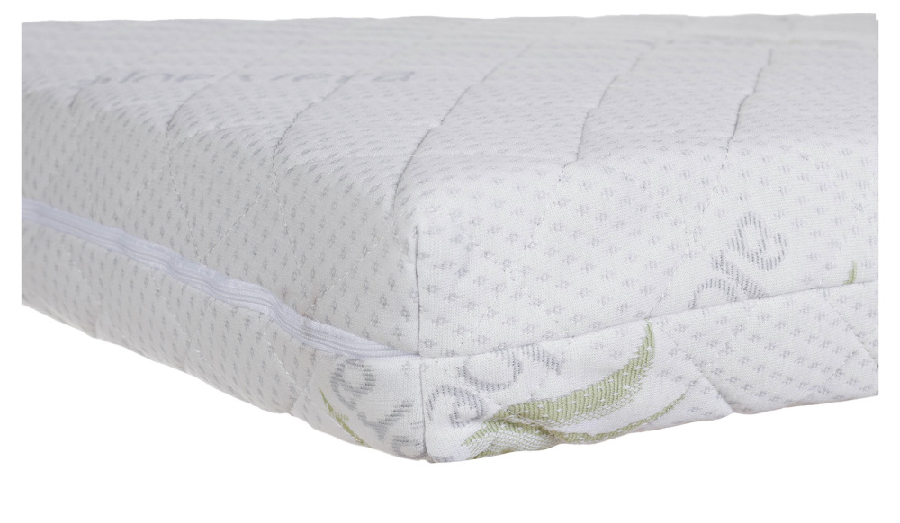 

Детский матрас с чехлом беспружинный 120х60 Солодких Снів Aloe Vera Comfort Elite - 10 см. (кокос, полиуретан, кокос) белый. 31017
