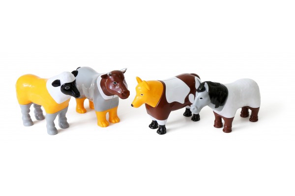 

Развивающий пазл 3D детский магнитные животные POPULAR Playthings Mix or Match (корова, лошадь, овца, собака) 29918
