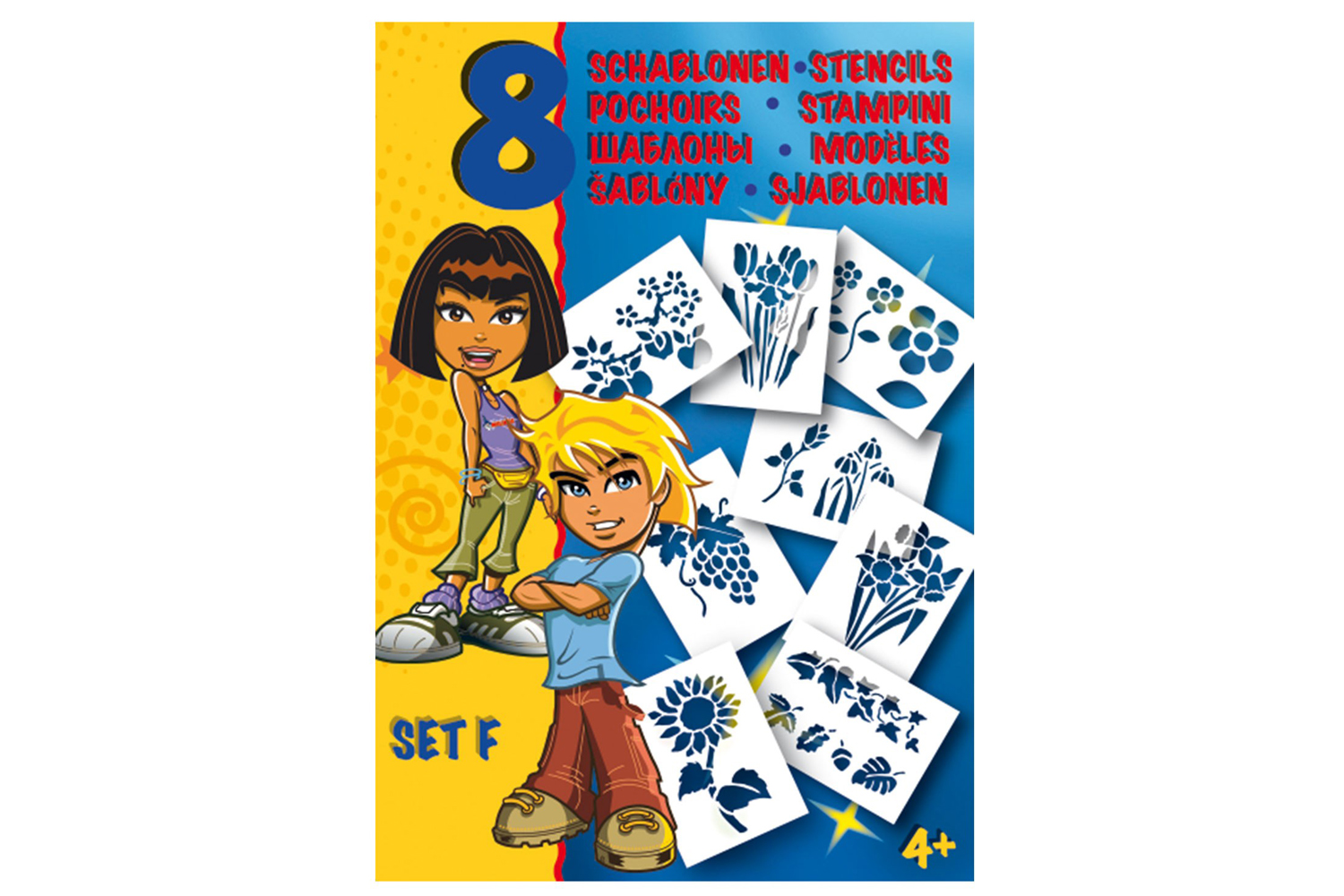 

Набор трафареты MALINOS цветы 8 шт (набор F) 30081