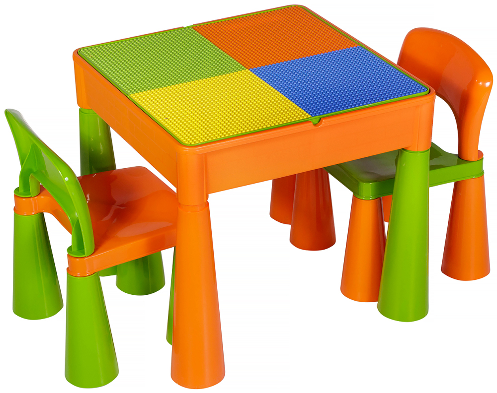 

Детский стол и 2 стульчика Tega Mamut 899G orange-green. 31035