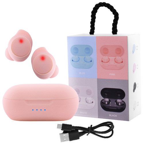 

Беспроводные bluetooth-наушники TWS-08 5.0 с кейсом, pink. 31804