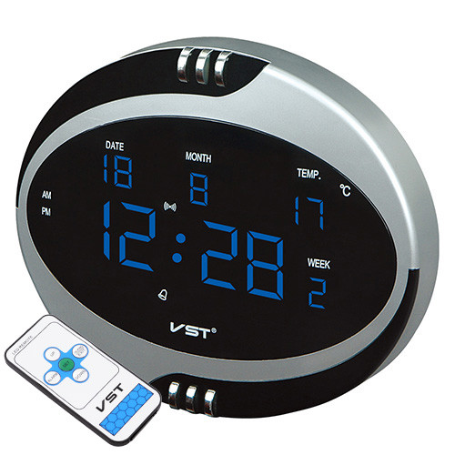 

Часы сетевые VST-770Т-5 синие, температура, пульт Д/У, 220V. 32840