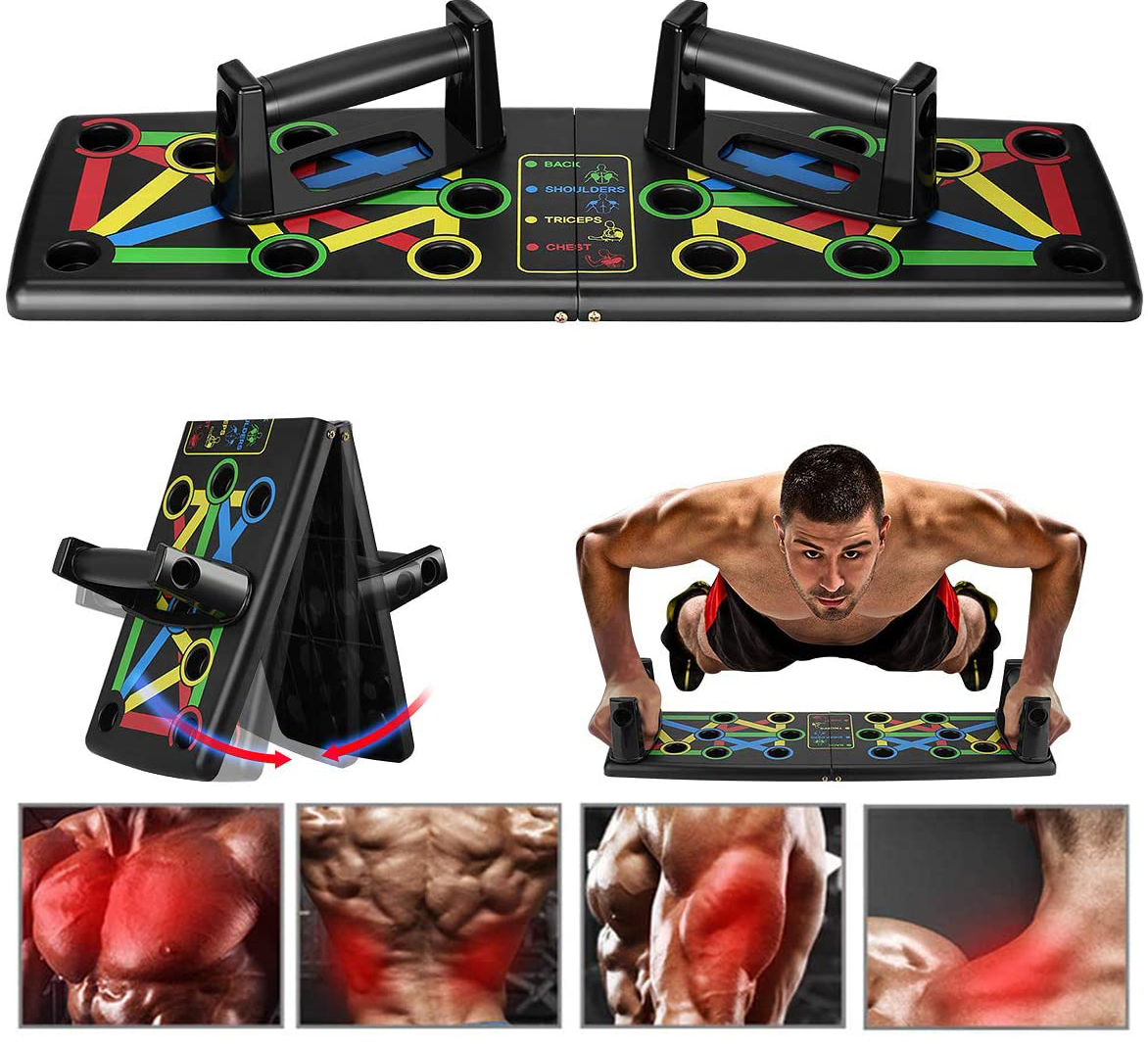 

Доска для отжиманий Pro Push Up упор лежа 14 в 1 разными хватами, переносная с антискользящим покрытием, Training System для мышц рук, грудных, спины, бицепса, трицепса (L0842-0842)