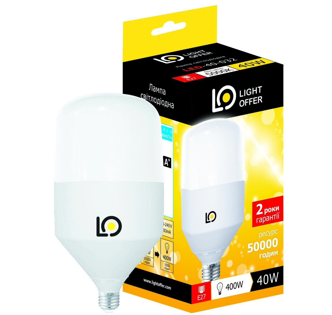

Лампа светодиодная промышленная Lightoffer H115 40Вт E27 5000К (LЕD - 40 - 032)