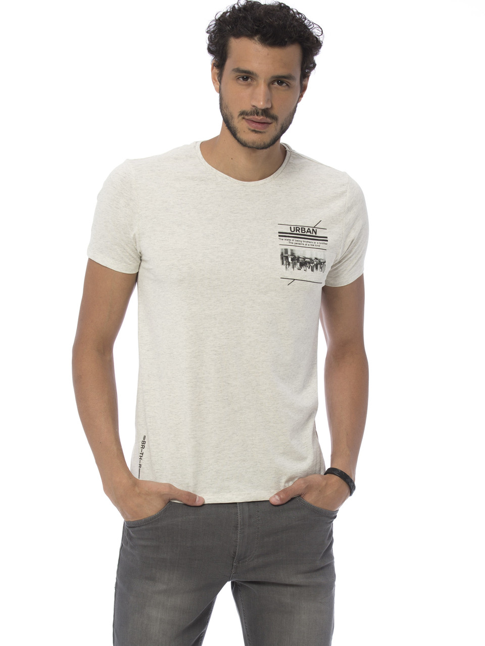 

Футболка LC Waikiki XXL Светло-серая (LCW T-shirt -1375-4)