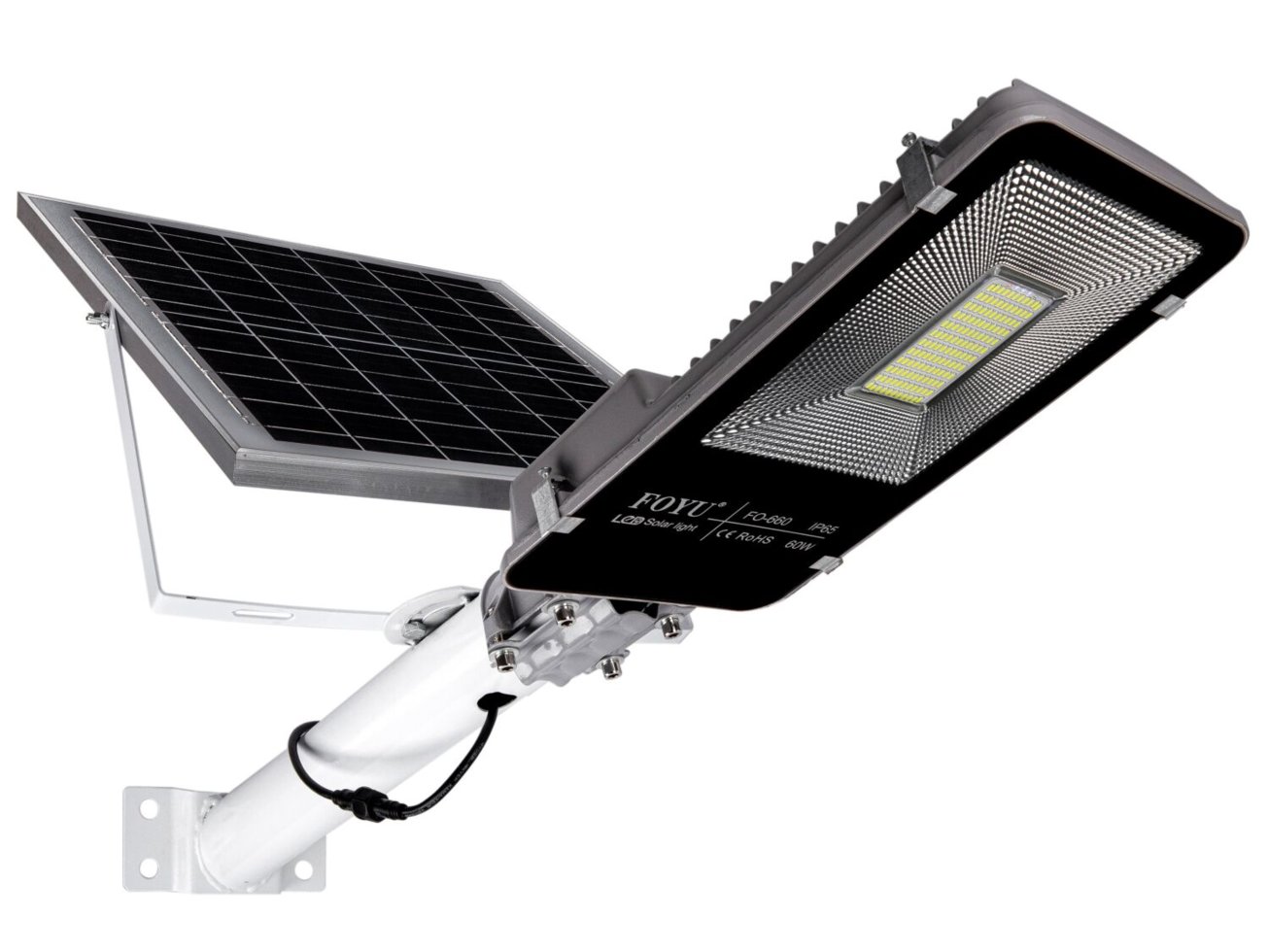 

Уличный светодиодный LED фонарь FOYU на солнечной батарее 60 Вт металл (FO-660)