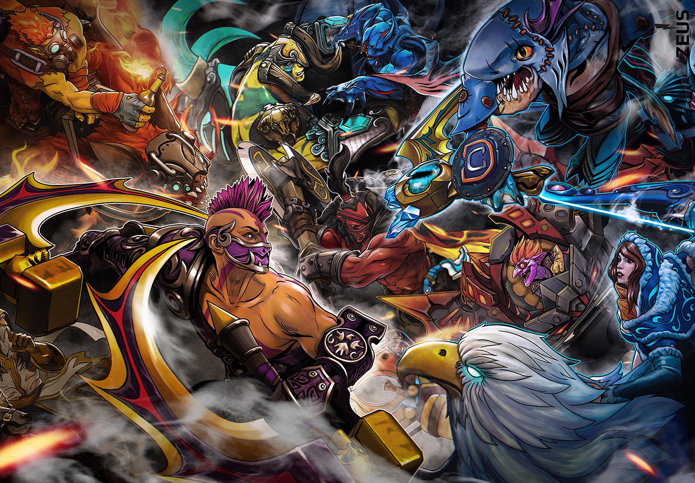 

Фотообои для геймерской комнаты, Dota-Team, 368x254