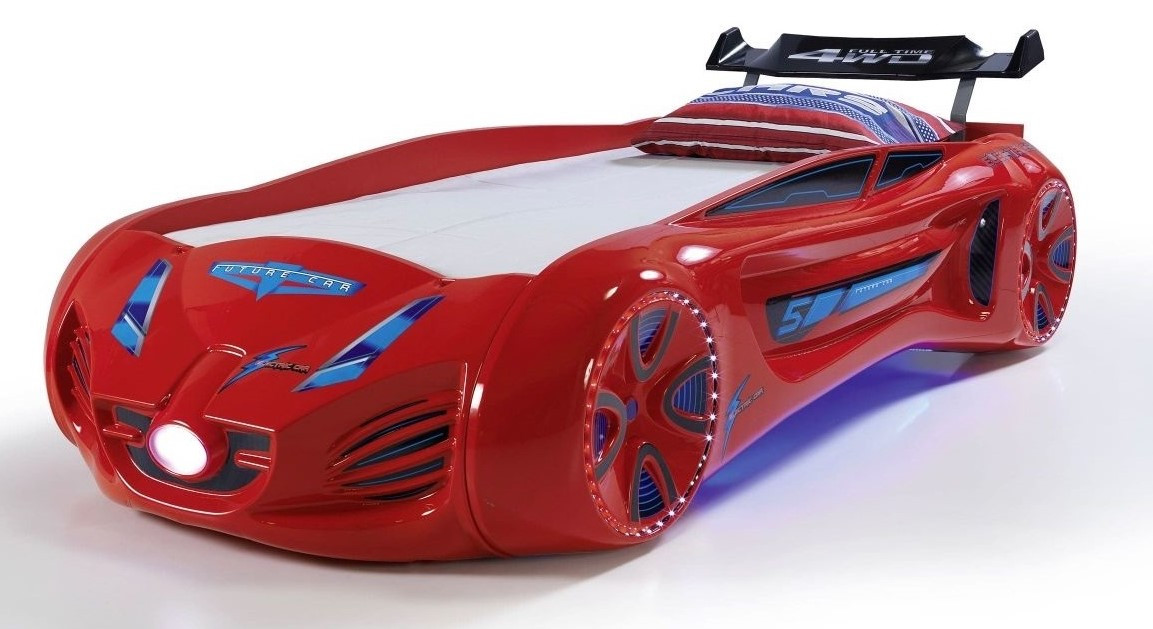

Кровать-машина Fantasy Tesla Star Красная (400.03.03)