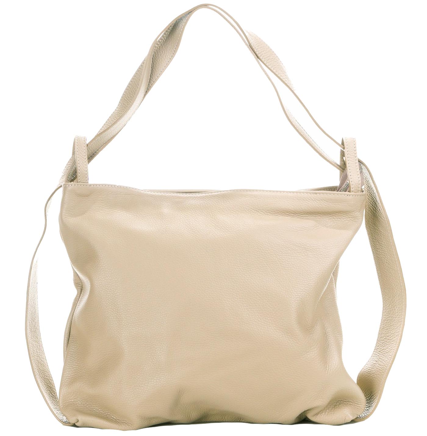 

Женская кожаная сумка-рюкзак Italian Bags DB7077 beige