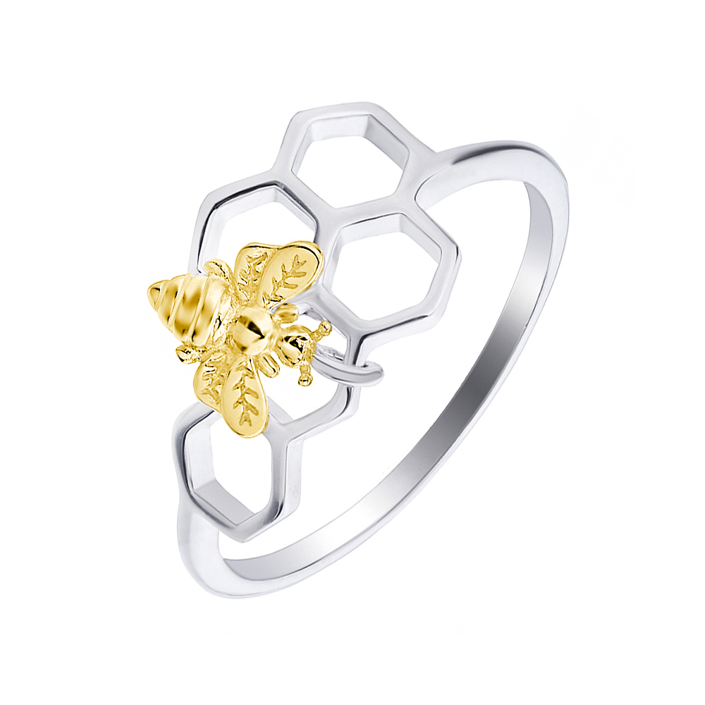 

Серебряное кольцо Silvex925 «Пчелы и Соты» 16.0 мм модели КК24/1041-1-16