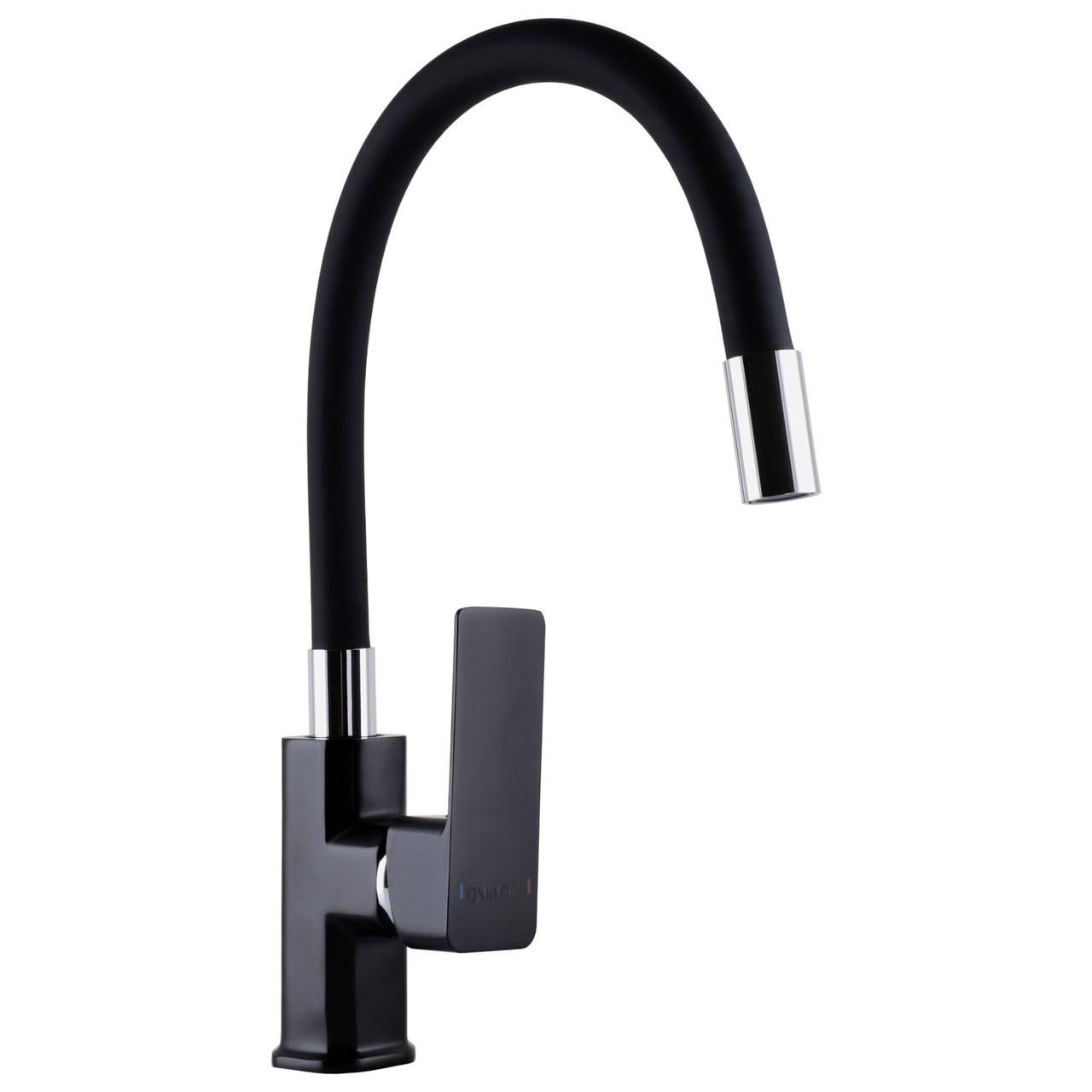

Смеситель кран кухонный DOMINO DMM-203 LR-BLACK-BLACK