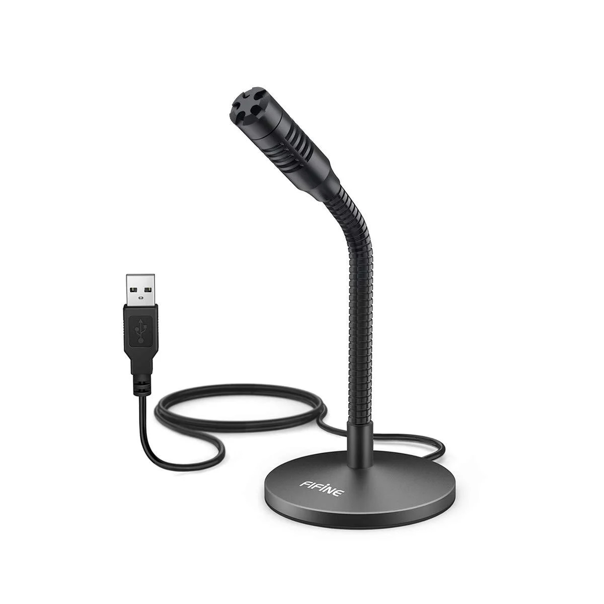 

Микрофон конденсаторный Fifine K050 mini с подставкой Черный