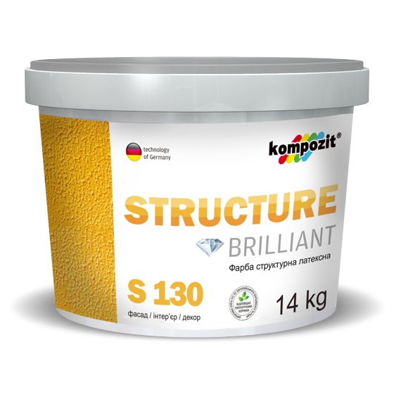 

Краска структурная Kompozit Structure S130 14 кг (4820085742536)