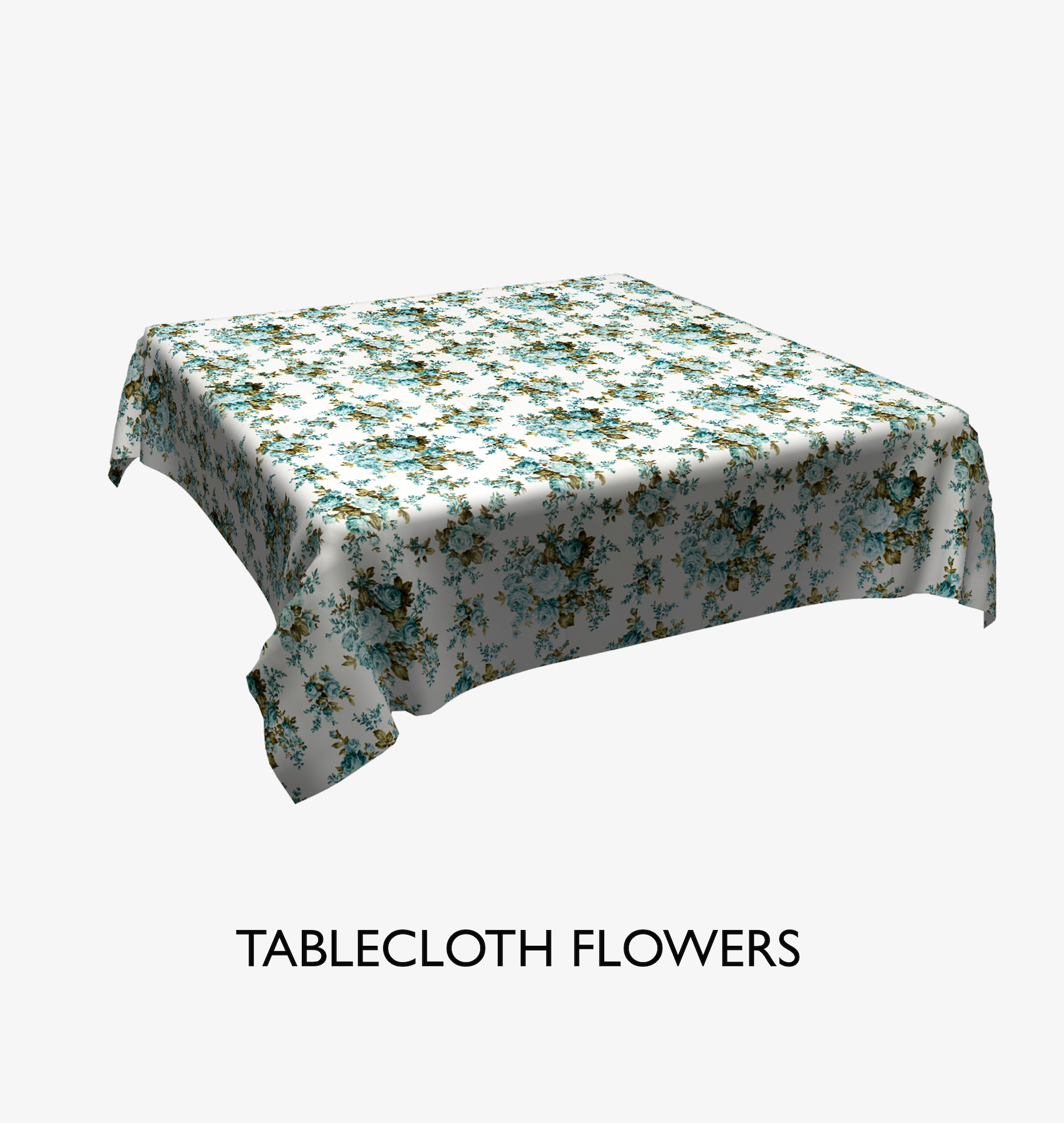 

Скатерть на стол из ткани хлопок в крупные бутоны роз цвета морозного неба на бурых стеблях с веточками BIG YETI 140х240 см (sk-12120v9)