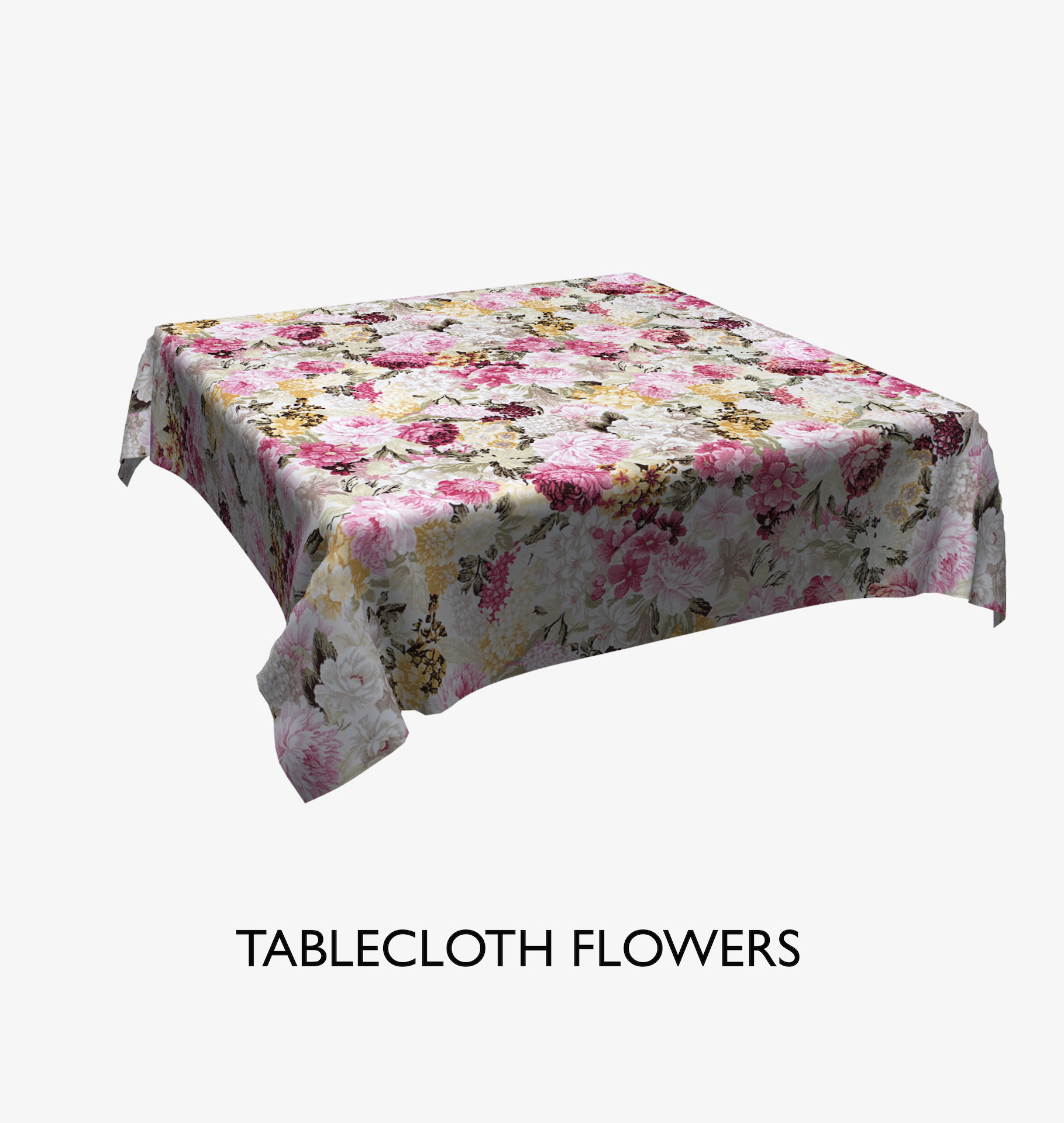 

Скатерть на стол из ткани хлопок с букетами крупных разноцветных цветов BIG YETI 140х240 см (sk-13232v13)