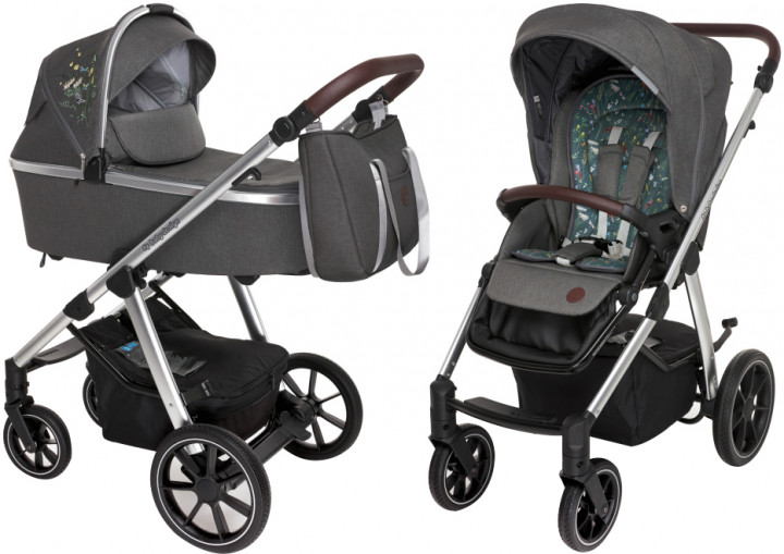 

Универсальная коляска 2 в 1 Baby Design Bueno 117 Graphite с вышивкой (203541)