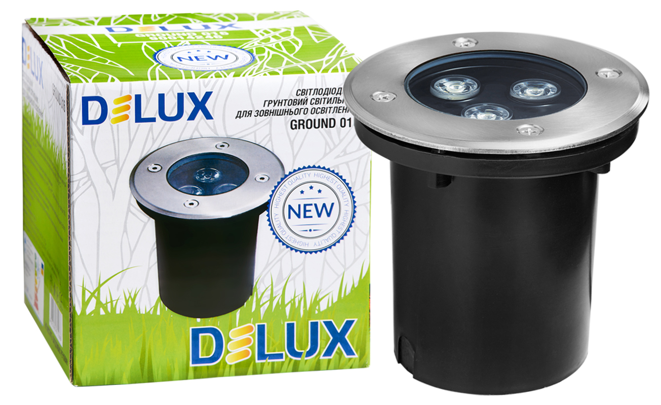 

Светильник садово-парковый DELUX GROUND 016 LED 3W 5000К IP67 (90014246)