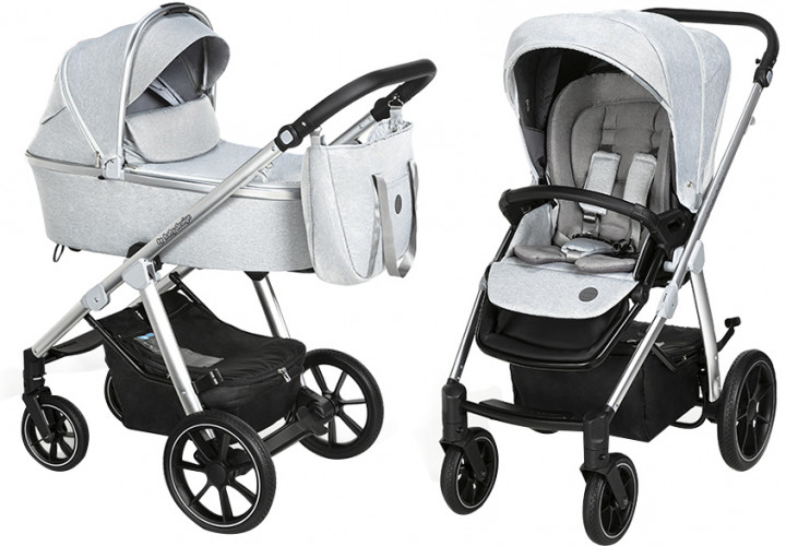 

Универсальная коляска 2 в 1 Baby Design Bueno 27 Light Gray без вышивки (203671)