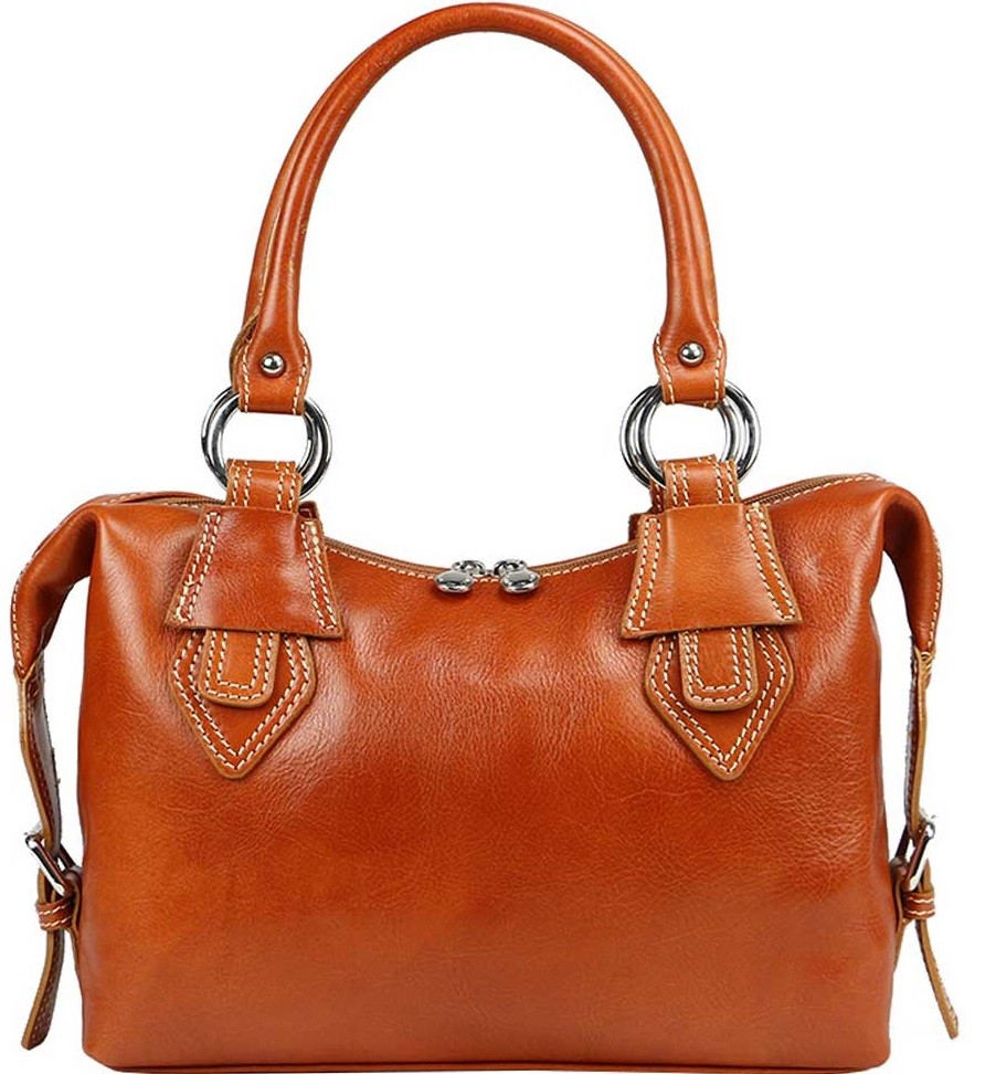 

Женская кожаная сумка Bottega Carele BC133 ginger