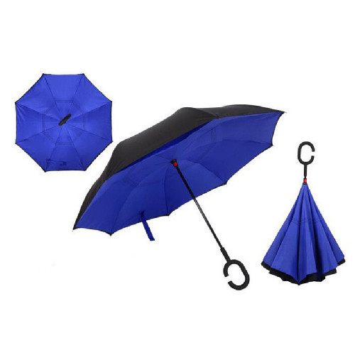 

Умный зонт обратного сложения Up-brella Синий