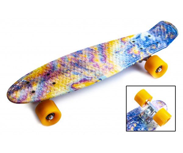 

Пенниборд с рисунком (Penny Board Print Light), Acid со светящимися колесами