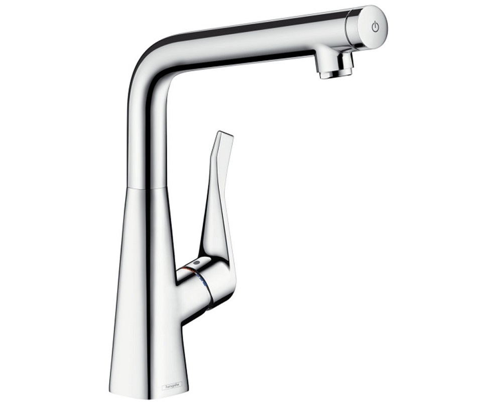 

Кухонный смеситель с кнопкой Hansgrohe Metris Select 14883000 (23984)