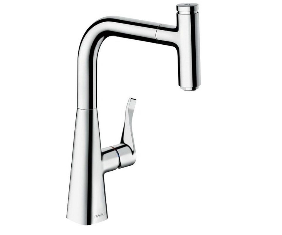

Кухонный смеситель с лейкой Hansgrohe Metris 14857000 (23976)
