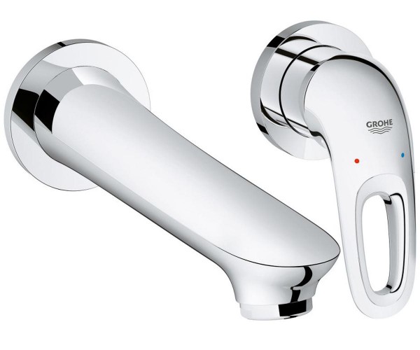 

Смеситель для раковины однорычажный настенный Grohe на два отверстия EUROSTYLE NEW 19571003 (25490)