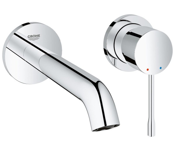 

Смеситель для раковины однорычажный настенный Grohe на два отверстия ESSENCE NEW 19408001 (25495)