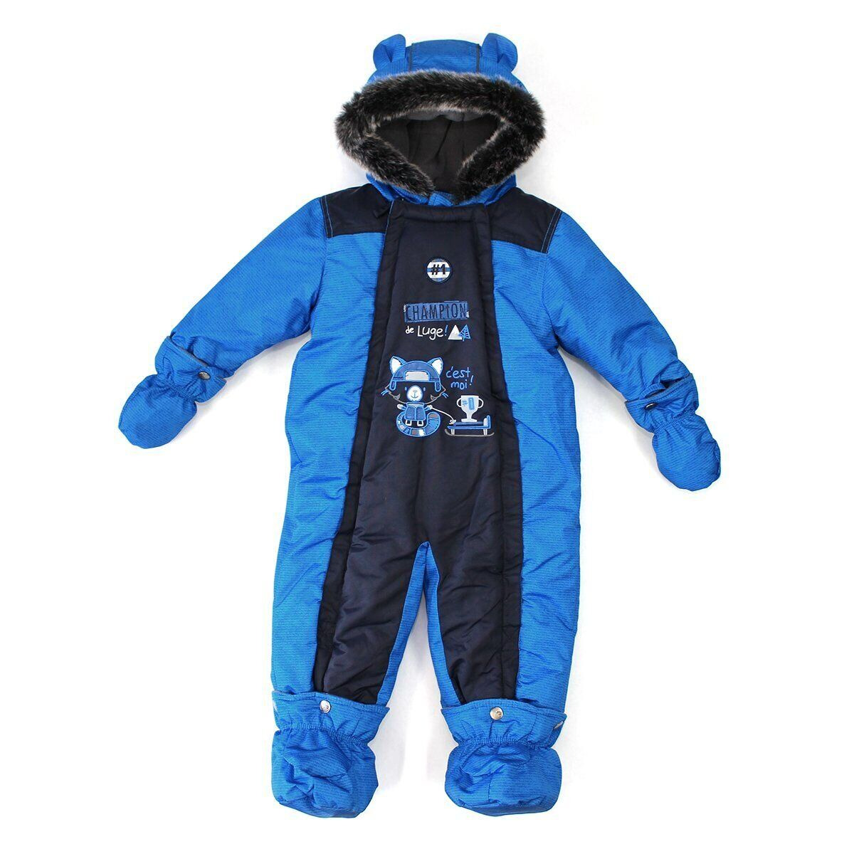 

Зимний цельный комбинезон Peluche&Tartine F17M107BG-Navy ярко-синий 74 - 84 см (F17M107BG-Navy-12m)